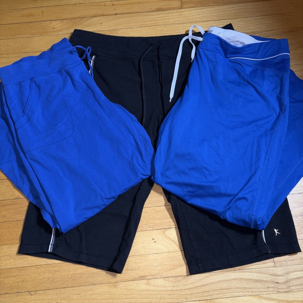 Danskin 2X Plus Size Pants ( Blue) And‎ Shorts (Black)